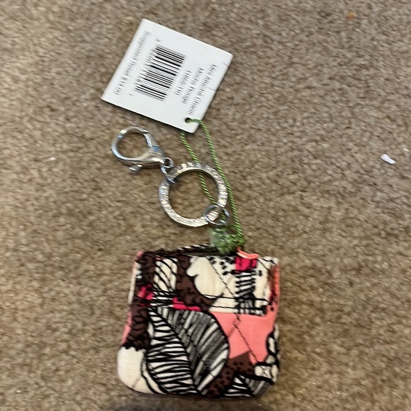 Vera Bradley Mini Attaché Key Chain Mocha Rouge NWT - Picture 2 of 4
